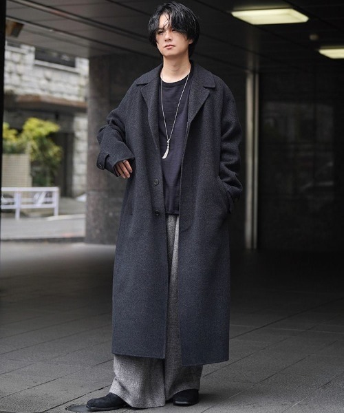 LIDnM（リドム） スラックス WOOL LINEN OXFORD BAGS メンズ