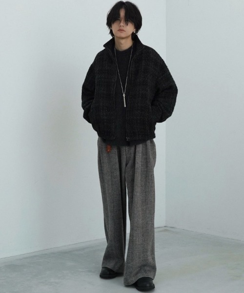 LIDnM（リドム） スラックス WOOL LINEN OXFORD BAGS メンズ