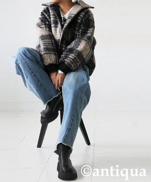 antiqua（アンティカ） ブーツ 本革 サイドゴア ショートブーツ