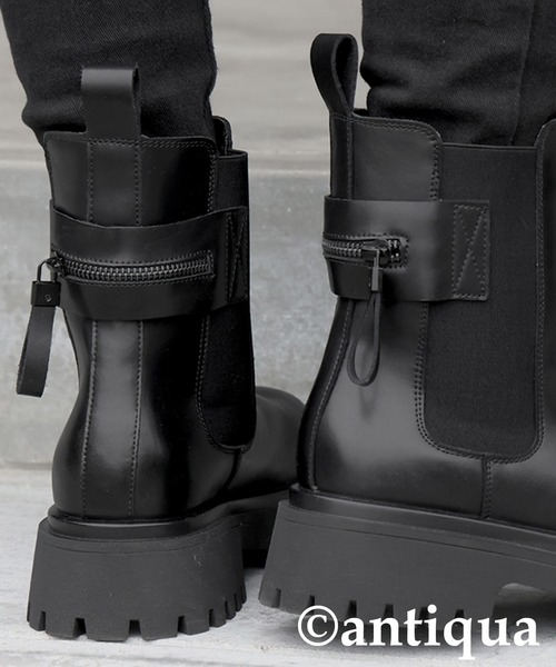 antiqua（アンティカ） ブーツ 本革 サイドゴア ショートブーツ