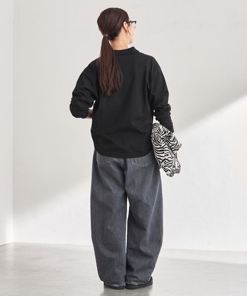 FRAMeWORK（フレームワーク） 長袖ポロシャツ FREE ブラック