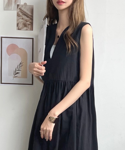「Futier land」 ノースリーブワンピース FREE ブラック レディース_画像7