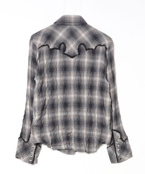 「ROEN」 長袖シャツ MEDIUM ブラック メンズ_画像2