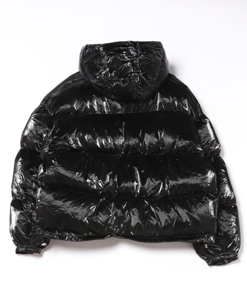 ダウンジャケット ダウン a.p.o.v. シャイニーメタリックポリオーバー