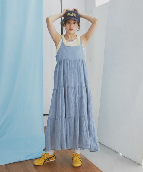 「MERLOT」 キャミソールワンピース FREE ブルー レディース_画像2