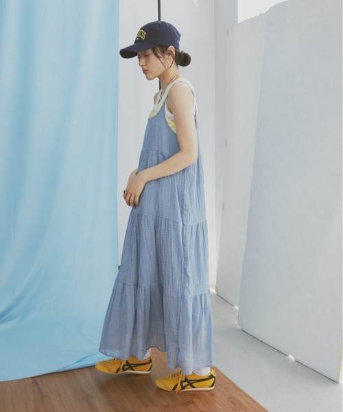 「MERLOT」 キャミソールワンピース FREE ブルー レディース_画像3