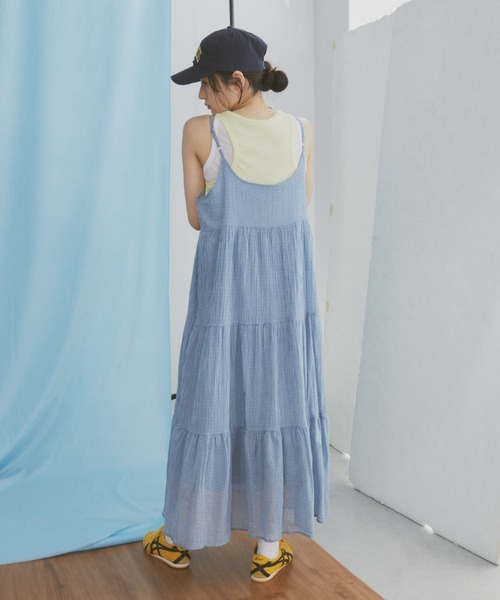 「MERLOT」 キャミソールワンピース FREE ブルー レディース_画像5