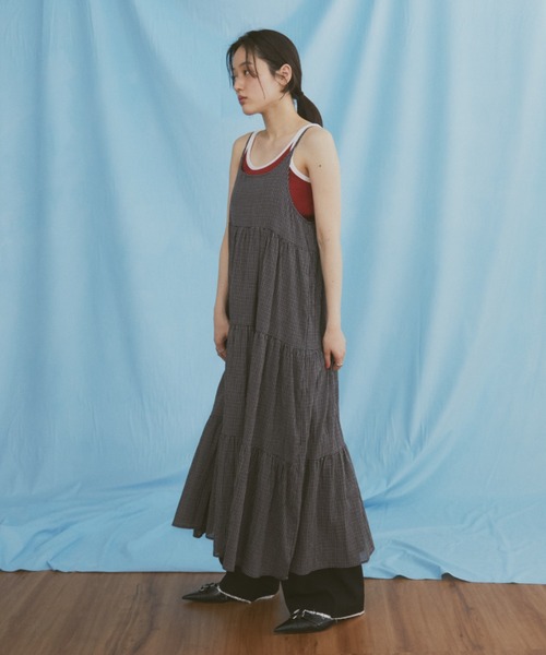 「MERLOT」 キャミソールワンピース FREE ブルー レディース_画像7