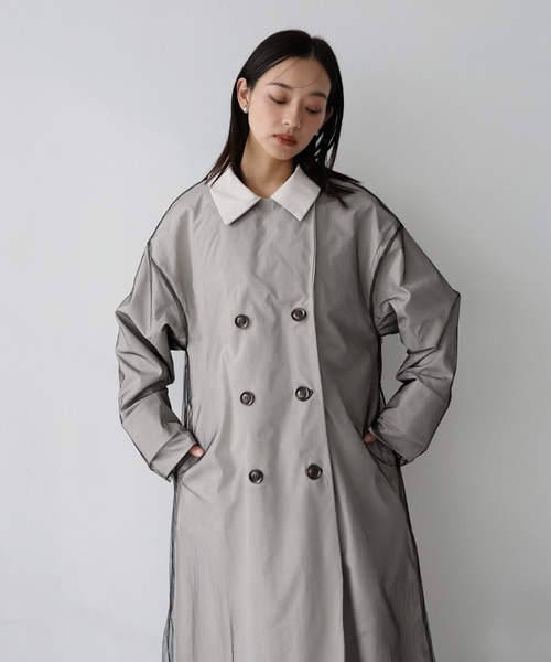 hellam（ヘラム） トレンチコート FREE ブラックミックス レディース