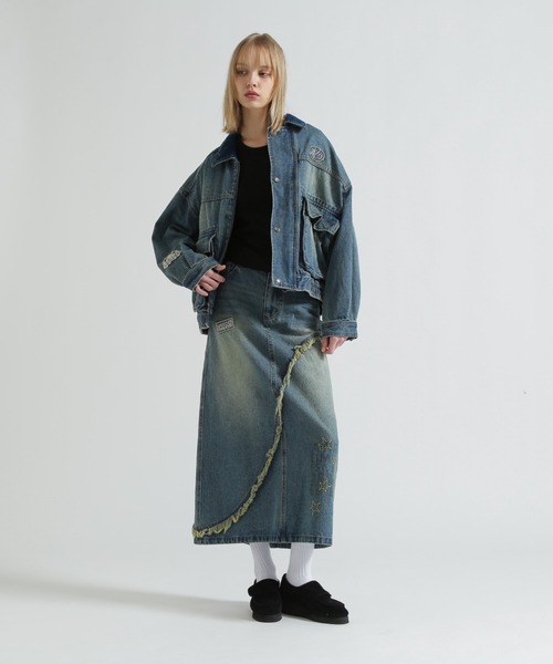 AVIREX（アヴィレックス） デニムジャケット gジャン OVERSIZED WAPPEN 
