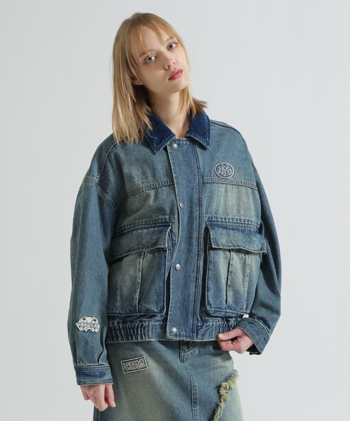 AVIREX（アヴィレックス） デニムジャケット gジャン OVERSIZED WAPPEN