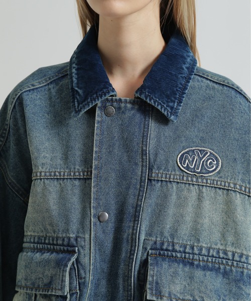 AVIREX（アヴィレックス） デニムジャケット gジャン OVERSIZED WAPPEN