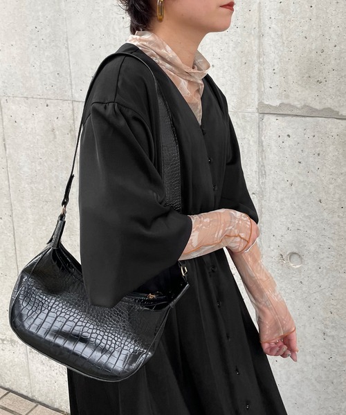 「Ezick」 長袖ワンピース FREE アイボリー レディース_画像2