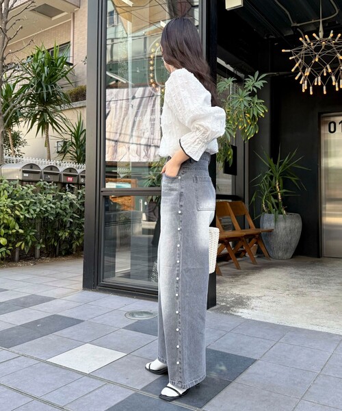 「fredy emue」 長袖ブラウス 38 ブラック レディース_画像4