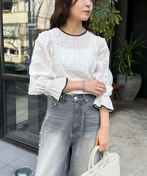 「fredy emue」 長袖ブラウス 38 ブラック レディース_画像9