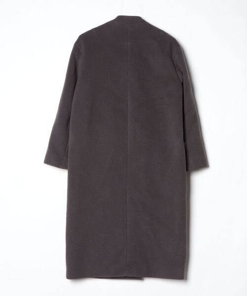 NOBLE（ノーブル） ノーカラーコート 34 グレー レディース : ZOZOTOWN