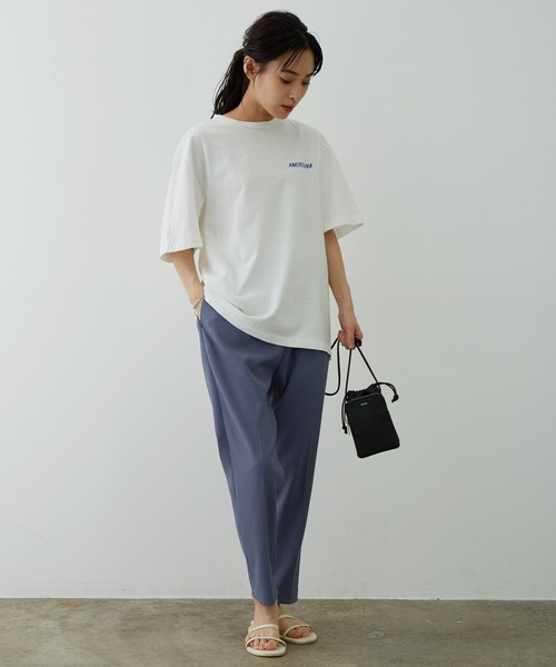 「AMERICANA」 半袖Tシャツ FREE キャメル レディース_画像6