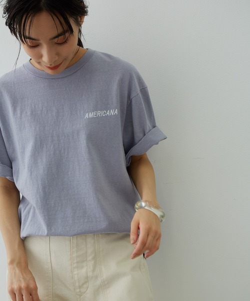 「AMERICANA」 半袖Tシャツ FREE キャメル レディース_画像9