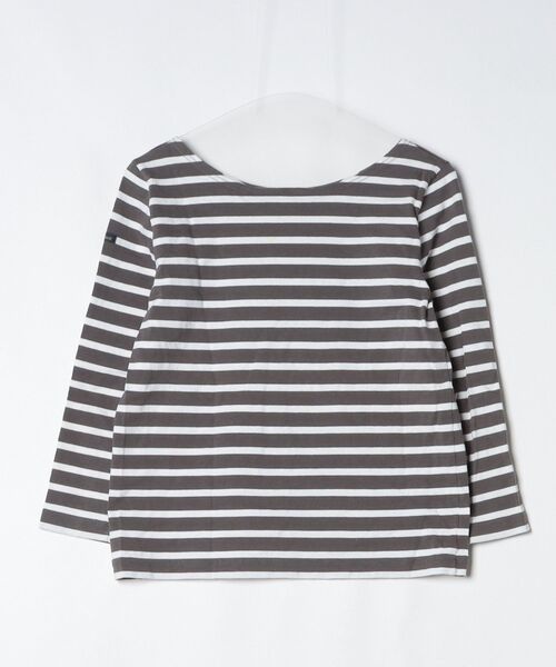 「Le Minor」 ボーダー柄長袖カットソー 1 グリーン レディース_画像2