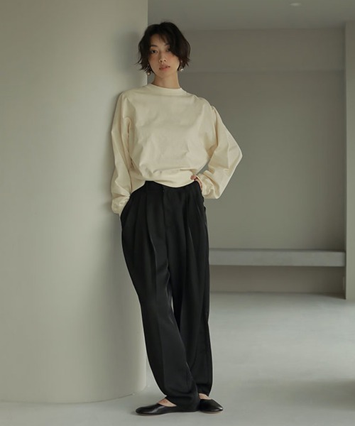 ま*え様 新品 ETRE TOKYO 完売 ワークディテールワイドパンツ M オ ETRE TOKYO（エトレトウキョウ） パンツ M ベージュ レディース