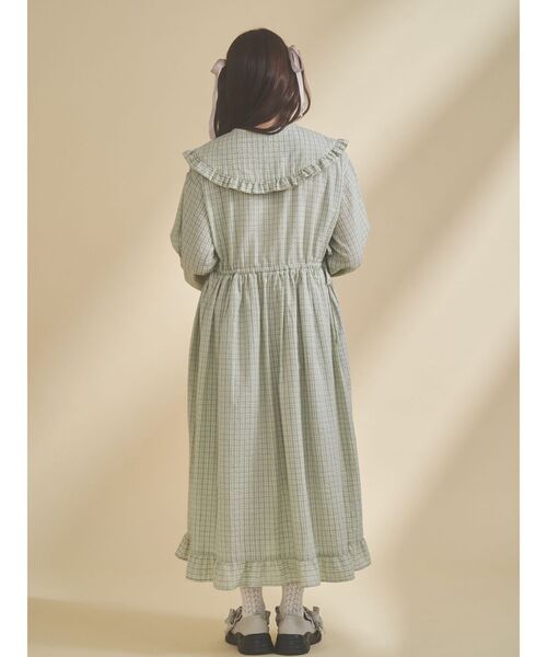 merry jenny（メリージェニー） ワンピース チェックフリルカラー