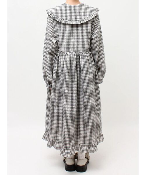 merry jenny（メリージェニー） ワンピース チェックフリルカラー