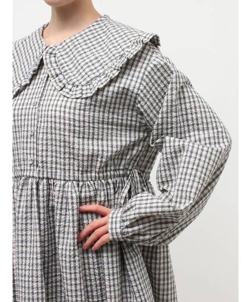 merry jenny（メリージェニー） ワンピース チェックフリルカラー