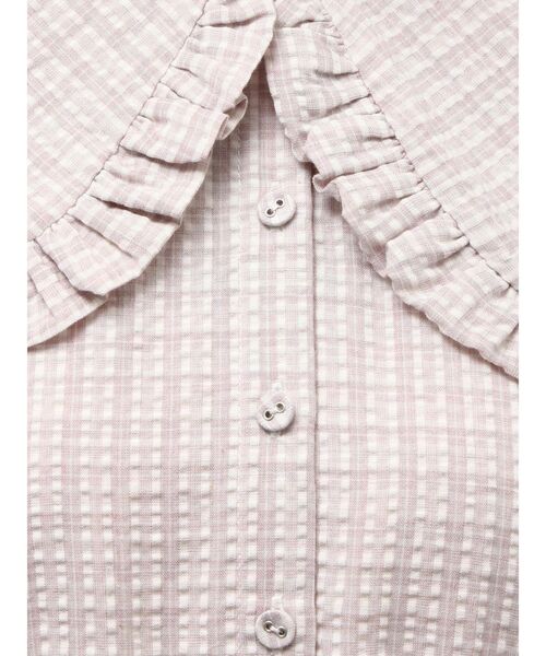 merry jenny（メリージェニー） ワンピース チェックフリルカラー