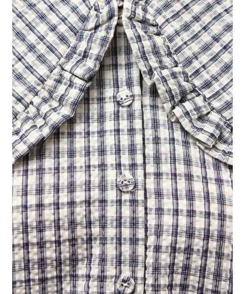 merry jenny（メリージェニー） ワンピース チェックフリルカラー