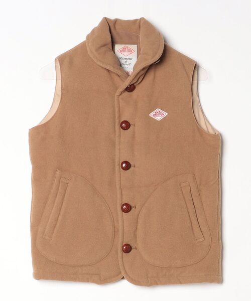 Danton（ダントン） ダウンベスト 34 ベージュ レディース : ZOZOTOWN