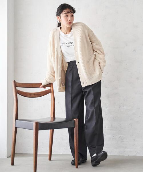 「WEGO」 ニットカーディガン LARGE ブラック メンズ_画像4