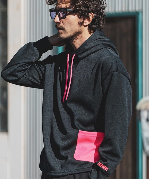 「felkod」 プルオーバーパーカー L ベージュ×ブラック メンズ_画像5