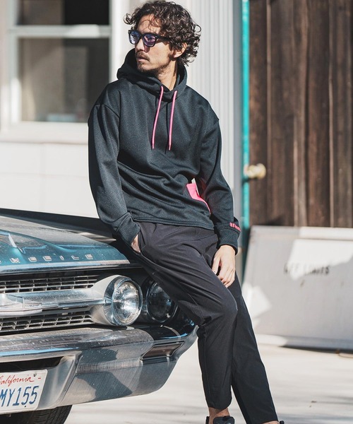 「felkod」 プルオーバーパーカー L ベージュ×ブラック メンズ_画像8