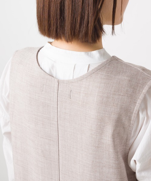 「OMNES」 ベスト FREE グレー レディース_画像3