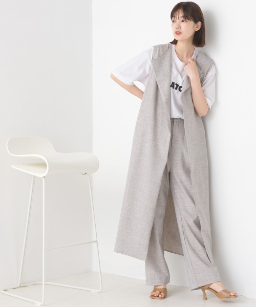 「OMNES」 ベスト FREE グレー レディース_画像6