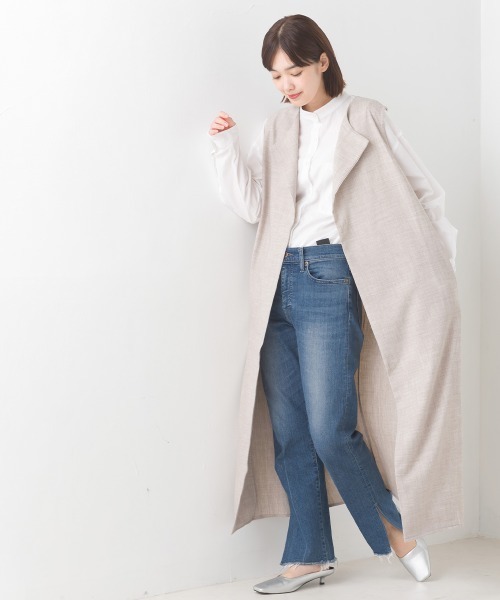 「OMNES」 ベスト FREE グレー レディース_画像7