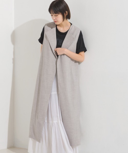 「OMNES」 ベスト FREE グレー レディース_画像8