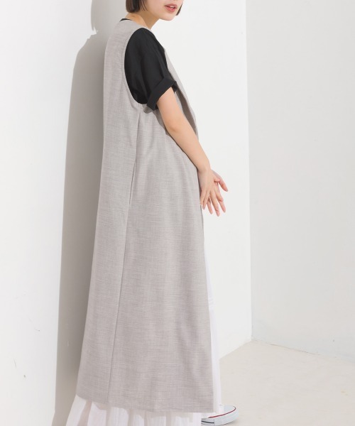 「OMNES」 ベスト FREE グレー レディース_画像9