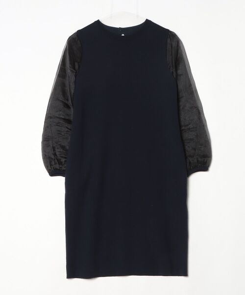 Demi-Luxe BEAMS（デミルクス ビームス） ニットワンピース - ネイビー