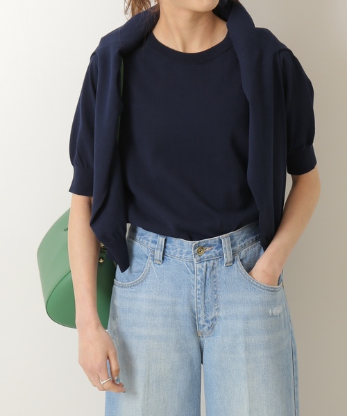 「Spick \u0026 Span」 半袖ニット - ホワイト レディースの画像