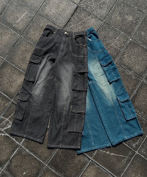 な*ー様 ANDER HUNK ダークグレー カーゴパンツ ANDER HUNK カーゴパンツ 4-Pocket Cargo Denim Pants/4ポケットカーゴ