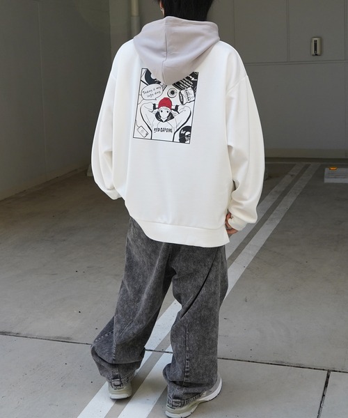 「Red Cap Girl」 プルオーバーパーカー L グレー系その他 メンズ_画像2