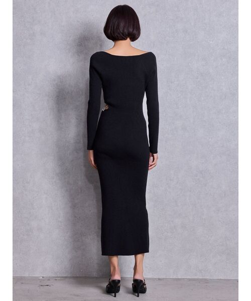 GYDA（ジェイダ） ワンピース GYDA chain SIDE OPENロングフレアニット