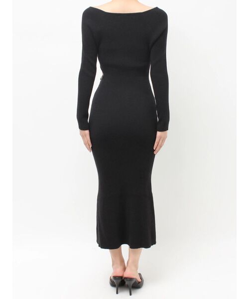 GYDA（ジェイダ） ワンピース GYDA chain SIDE OPENロングフレアニット