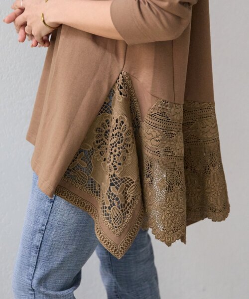 BEARDSLEY（ビアズリー） tシャツ コットンレースカットソー