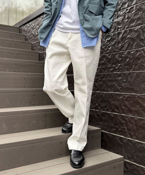 新品未使用　ノーリーズ　NOLLEY'S　24SS　ストレッチスリムパンツ　ホワイト　　タグ付き ウォッシャブル愛され イージータックスリムパンツ | ノーリーズ