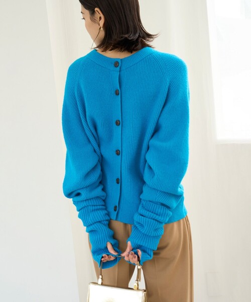 「UNFILO」 カーディガン SMALL グレー レディース_画像4