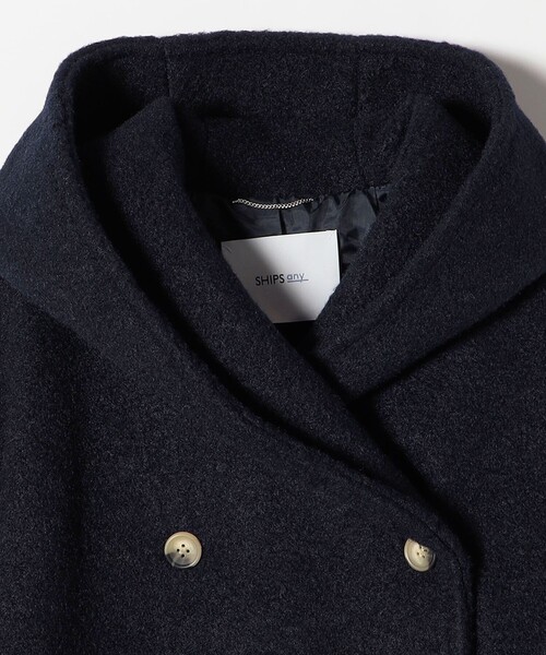 「SHIPS any」 コート ONE SIZE ネイビー レディース_画像5