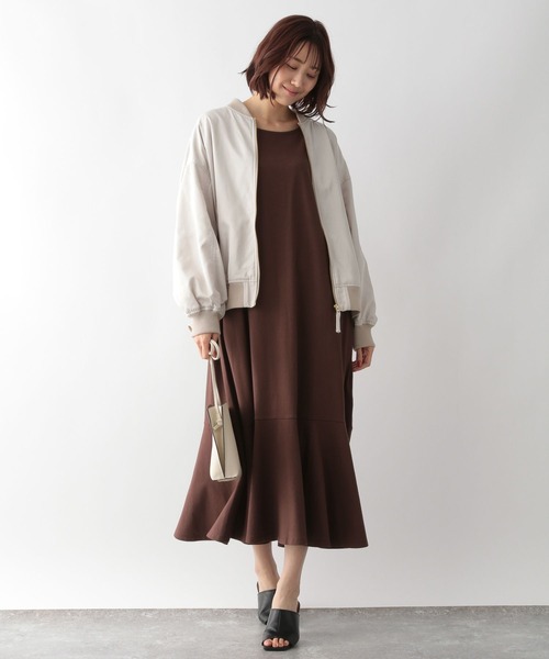 「GLOBAL WORK」 ブルゾン LARGE モカ レディース_画像2