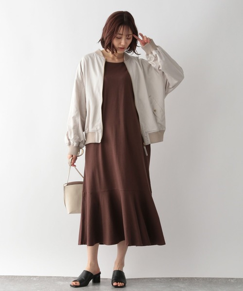 「GLOBAL WORK」 ブルゾン LARGE モカ レディース_画像3